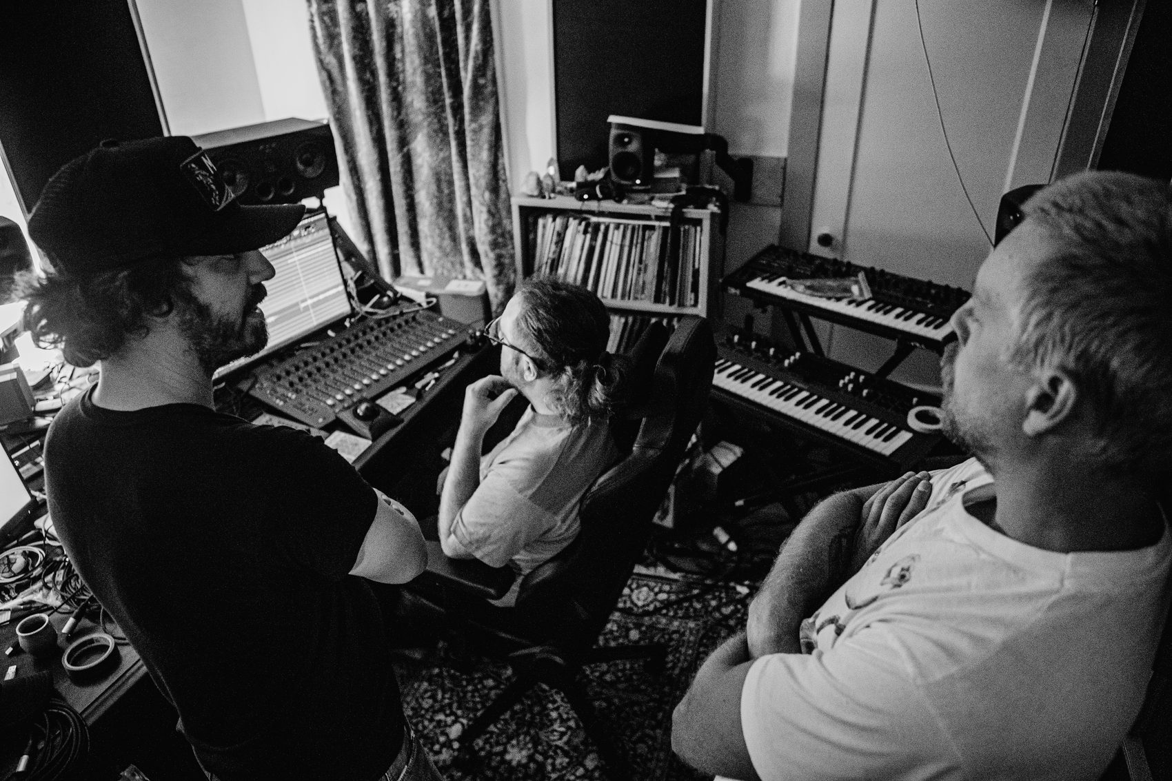 Playback in the control room during a session