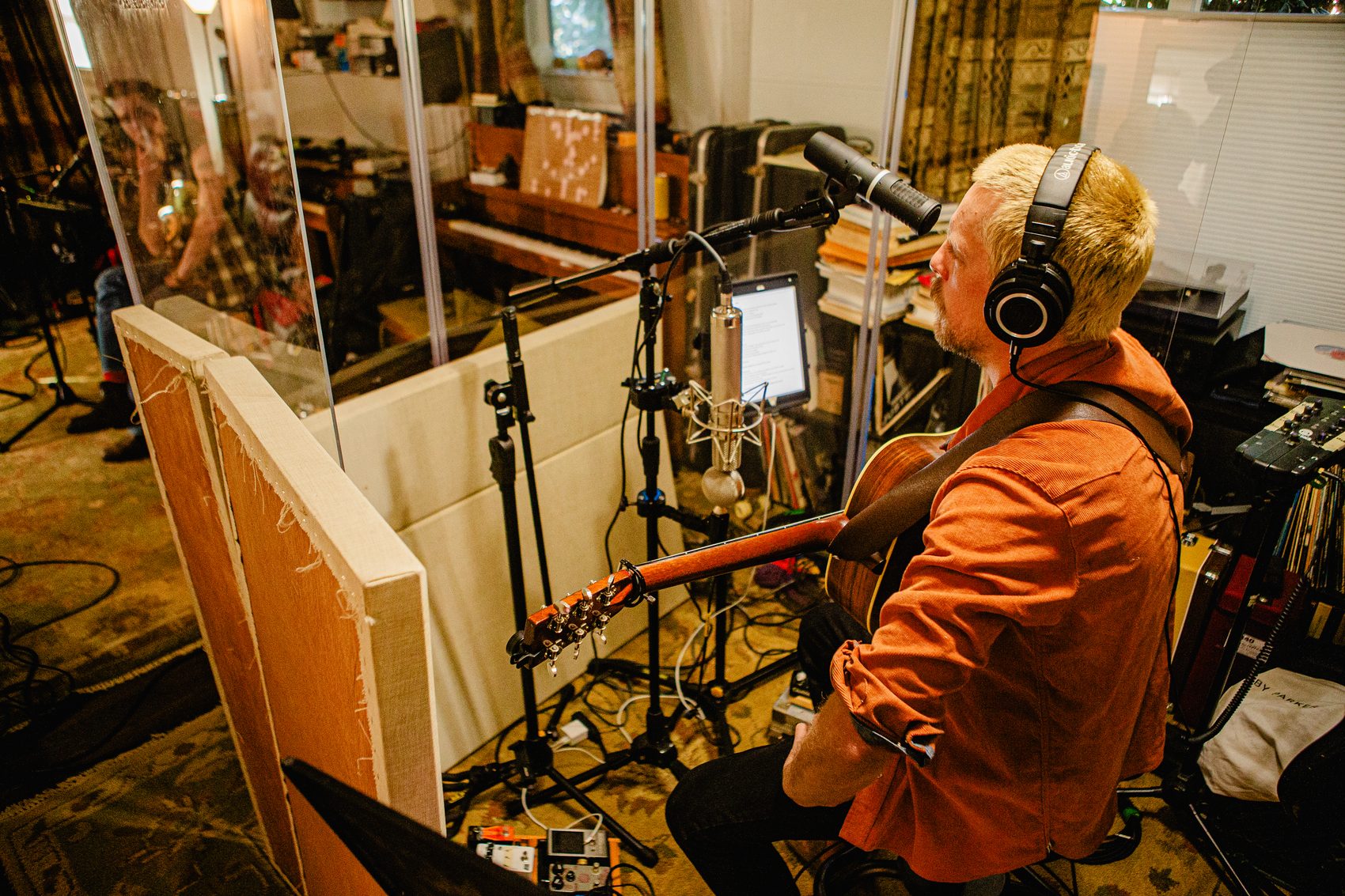The Honky Tonk Wisdom sessions in the live room at Fool's Gold Studios